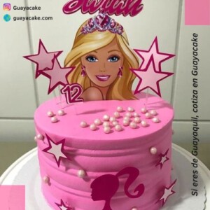 Torta de Barbie en crema