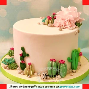 Torta de Cactus para mujer
