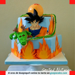 Pastel de Goku sencillo