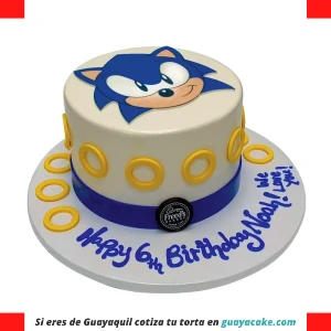 Torta de Sonic en crema