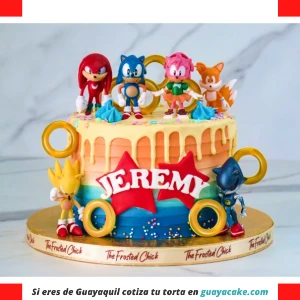Torta de Sonic y sus amigos