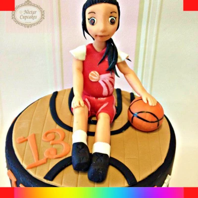 Basketball cake for girls
