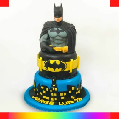 Batman 2 tier cake
