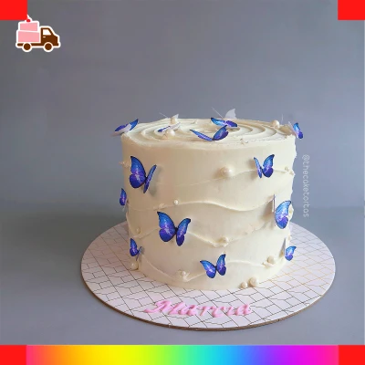 Butterflies buttercream cake