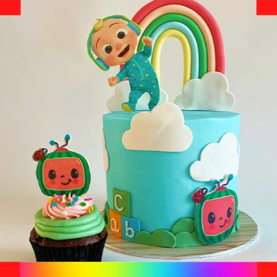 Cocomelon rainbow cake