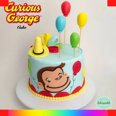 Curious George cake for boys