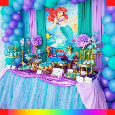 Decoración de Ariel para cumpleaños