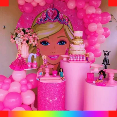 Decoración de Barbie con globos