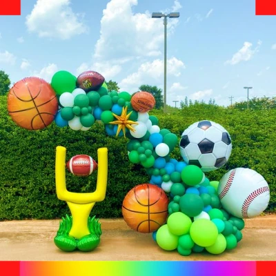 Decoración de Futbol con globos