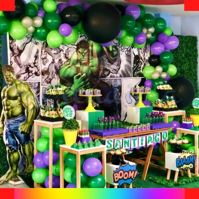 Decoración de Hulk para cumpleaños