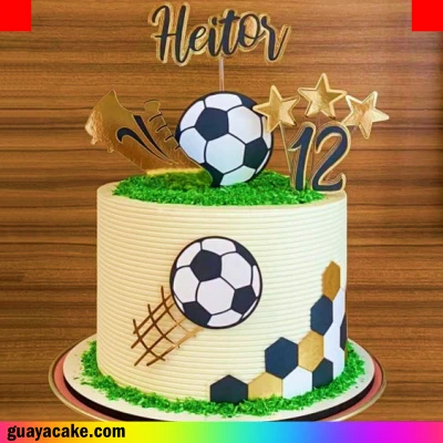 Diseño chantilly Pastel de futbol
