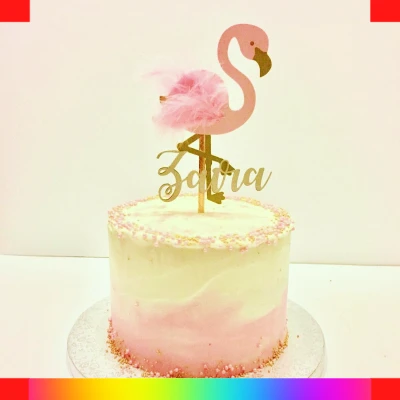 Flamingo pink cake