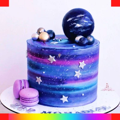 Galaxy cake for girls