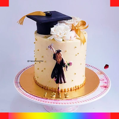 Graduation buttercream cake
