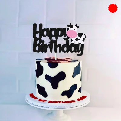 Happy Birthday cow cake