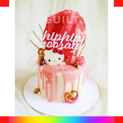 Hello Kitty drip cake