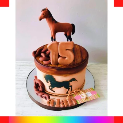Horse fondant cake