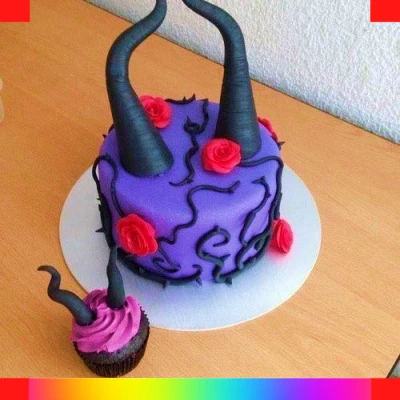 Maleficent cake for girls