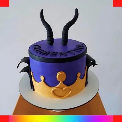 Maleficent horns cake