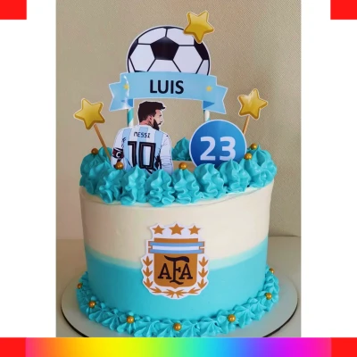 Messi Argentina cake