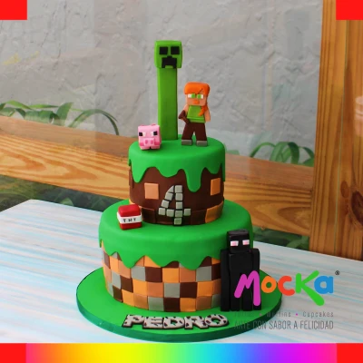 Minecraft 2-tier cake