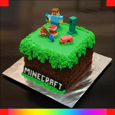 Minecraft cake for boys