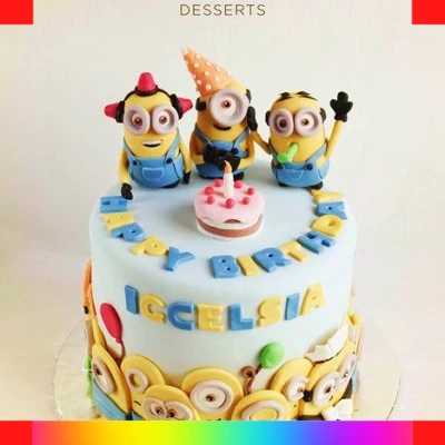 Minions cake for girls