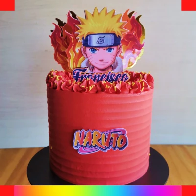 Naruto buttercream cake