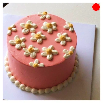 Pink aesthetic cake