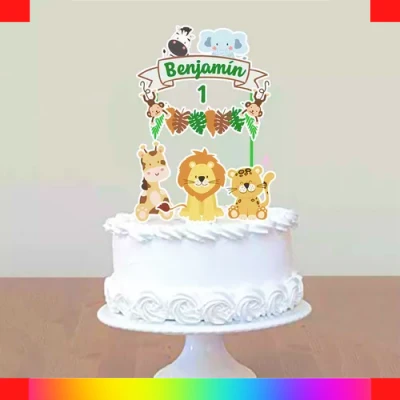 Safari baby shower cake