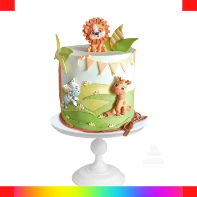 Safari cake for girls