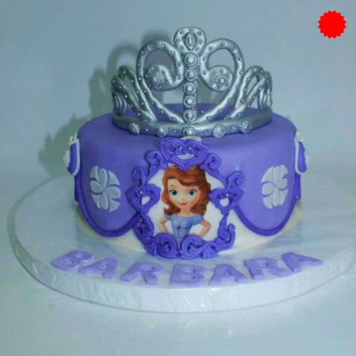 Single tier princess cake