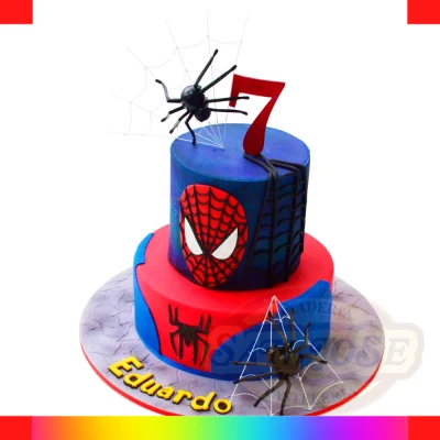 Spiderman buttercream cake