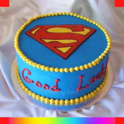 Superman simple cake
