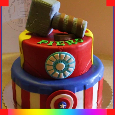 Thor 2 tier cake