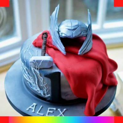 Thor Stormbreaker cake