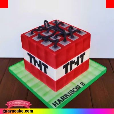 Torta Minecraft TNT
