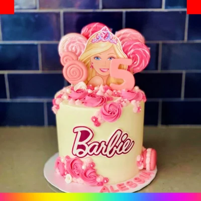 Torta de Barbie de un piso