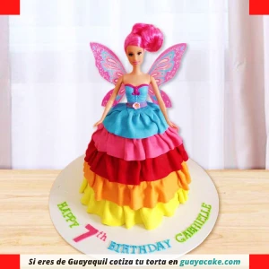 Torta de Barbie mariposa