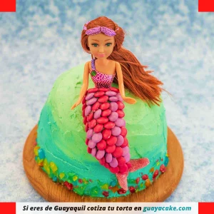 Torta de Barbie sirena