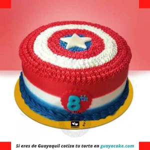 Torta de Capitán América en crema
