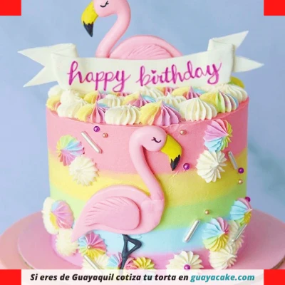 Torta de Flamingo para niñas