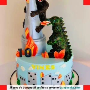 Torta de Godzilla versus King Kong