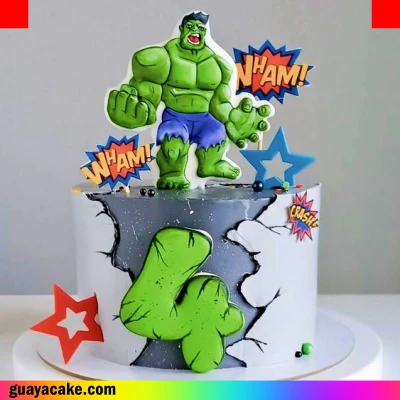 Torta de Hulk con merengue