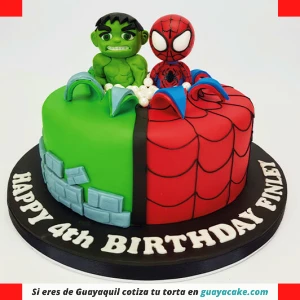 Torta de Hulk y hombre araña