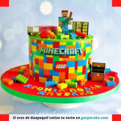 Torta de Lego Minecraft