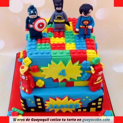 Torta de Lego Super heroes
