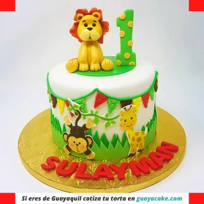 Torta de León baby shower