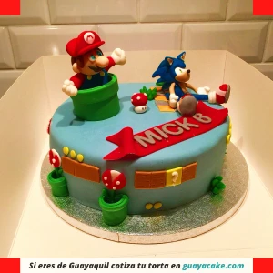 Torta de Sonic y Mario Bros