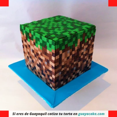 Torta de Minecraft cuadrada
